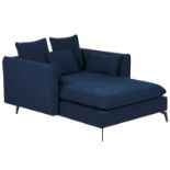 Charmes Fabric Chaise Lounge Blue. - R14. RRP £819.99. Relax in style and comfort in this