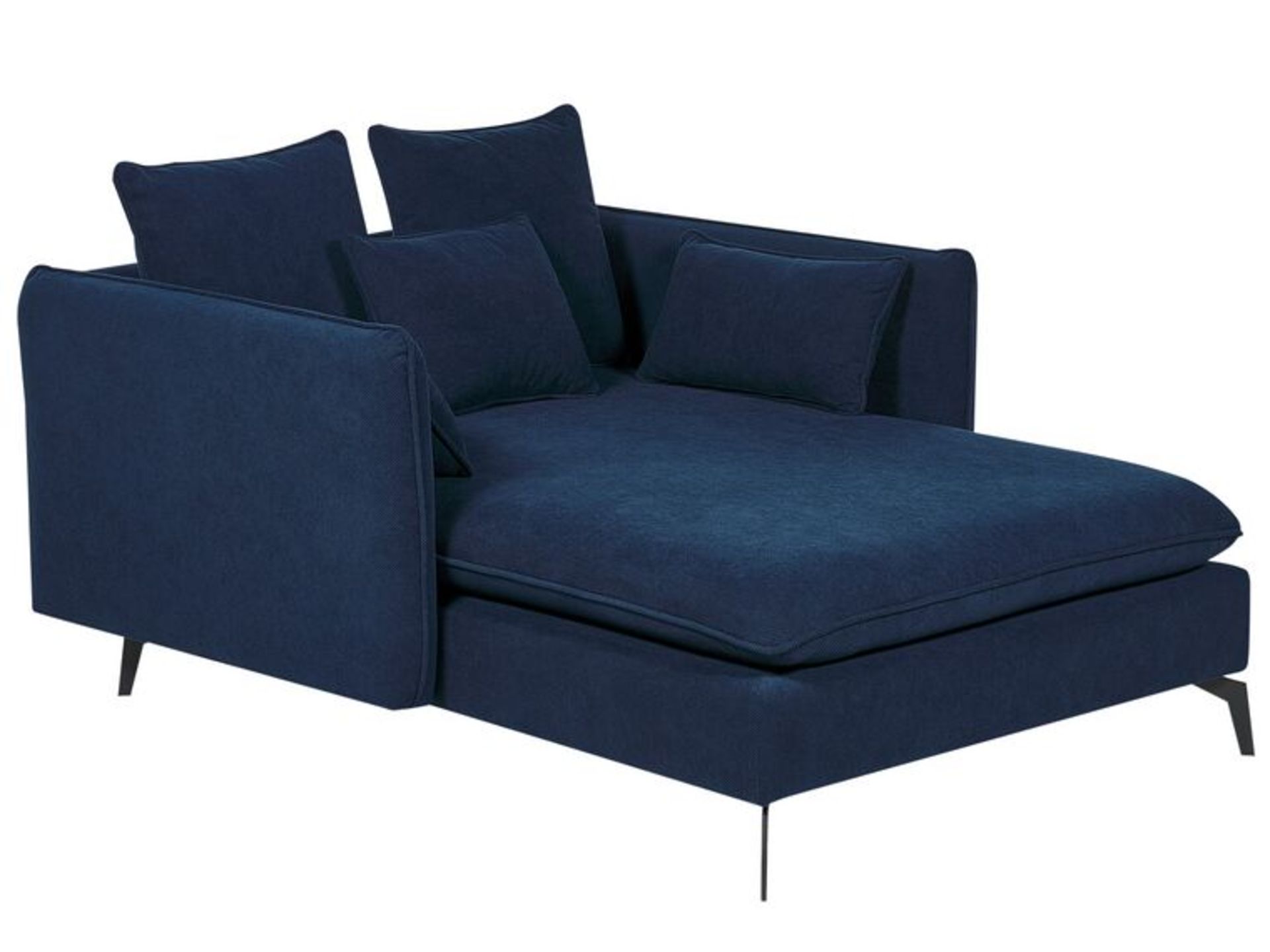 Charmes Fabric Chaise Lounge Blue. - R14. RRP £819.99. Relax in style and comfort in this