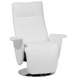 Prime Faux Leather Recliner Chair White . - R14. RRP £489.99. This elegant reclining chair is a