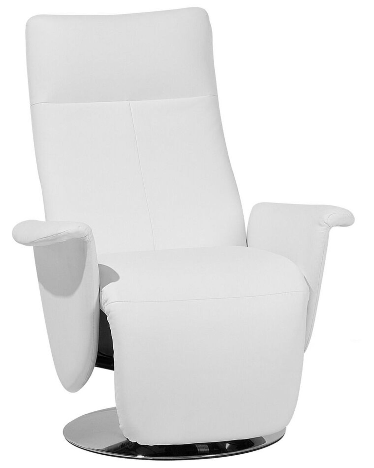 Prime Faux Leather Recliner Chair White . - R14. RRP £489.99. This elegant reclining chair is a