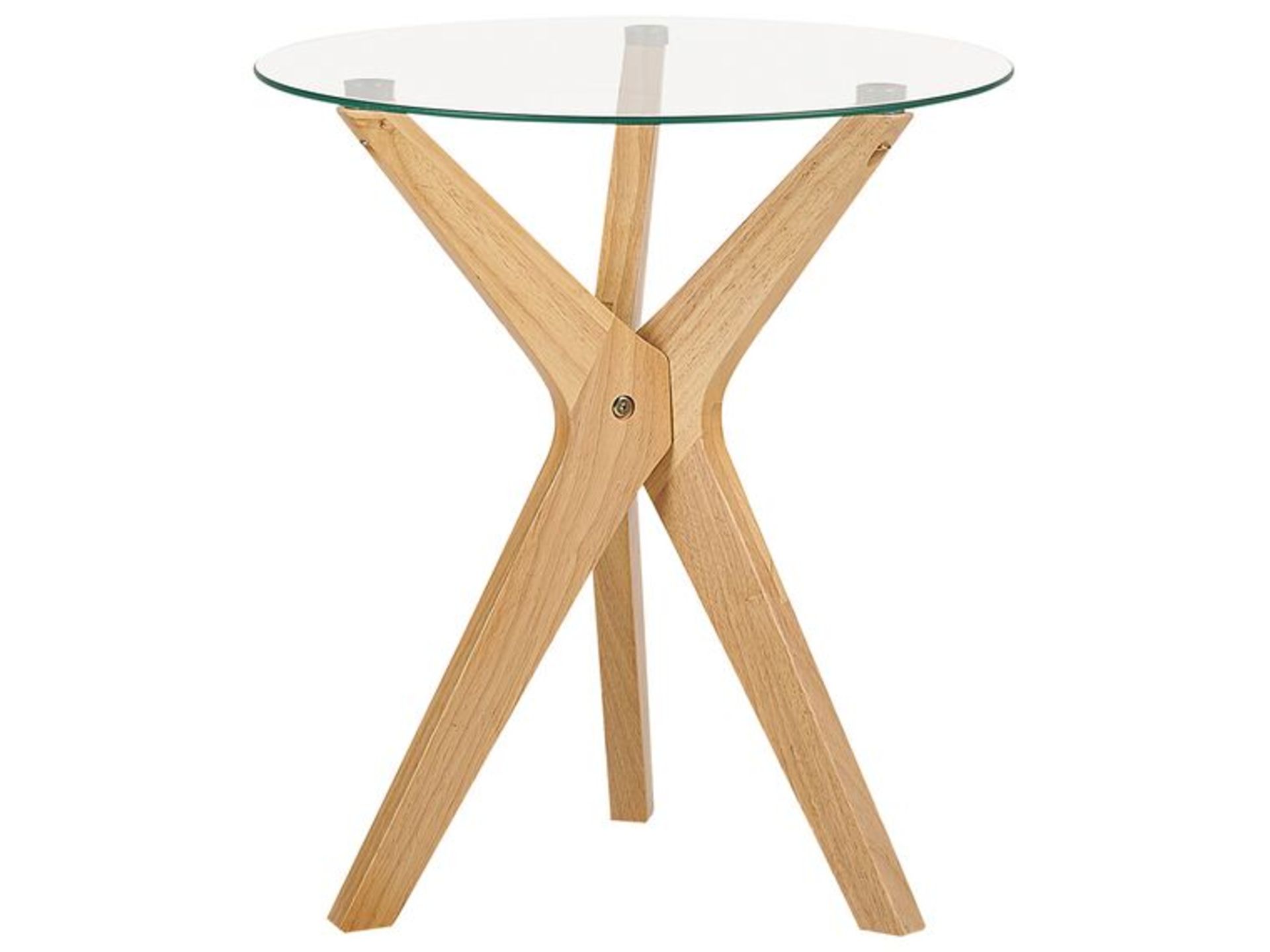 Valley Glass Top Side Table Light Wood. - R14.15. RRP £139.99. Discover the perfect accent piece for