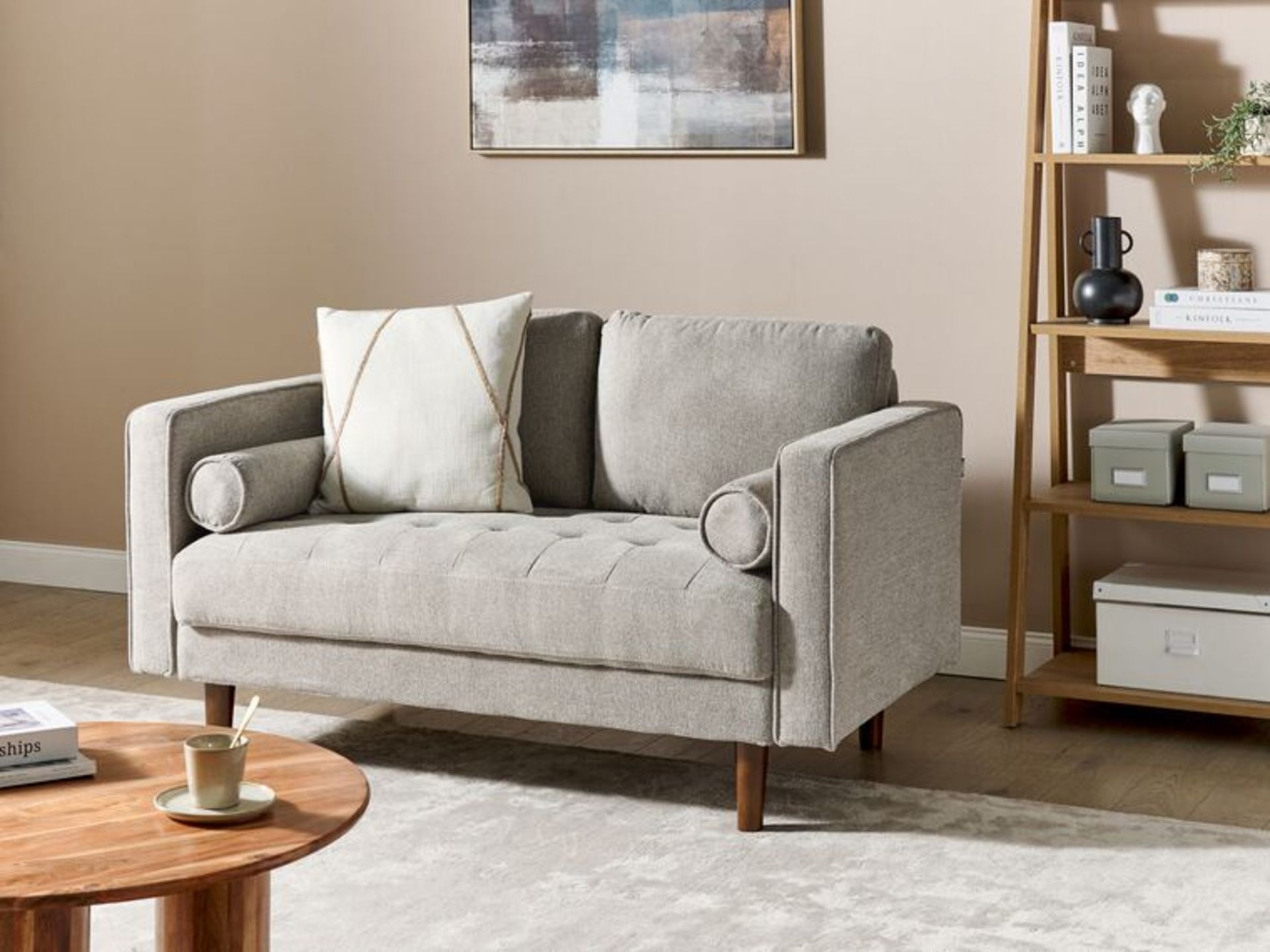 Nurmo 2 Seater Fabric Sofa Taupe. - R14. RRP £709.99. Revamp your living space with this timeless - Image 2 of 2