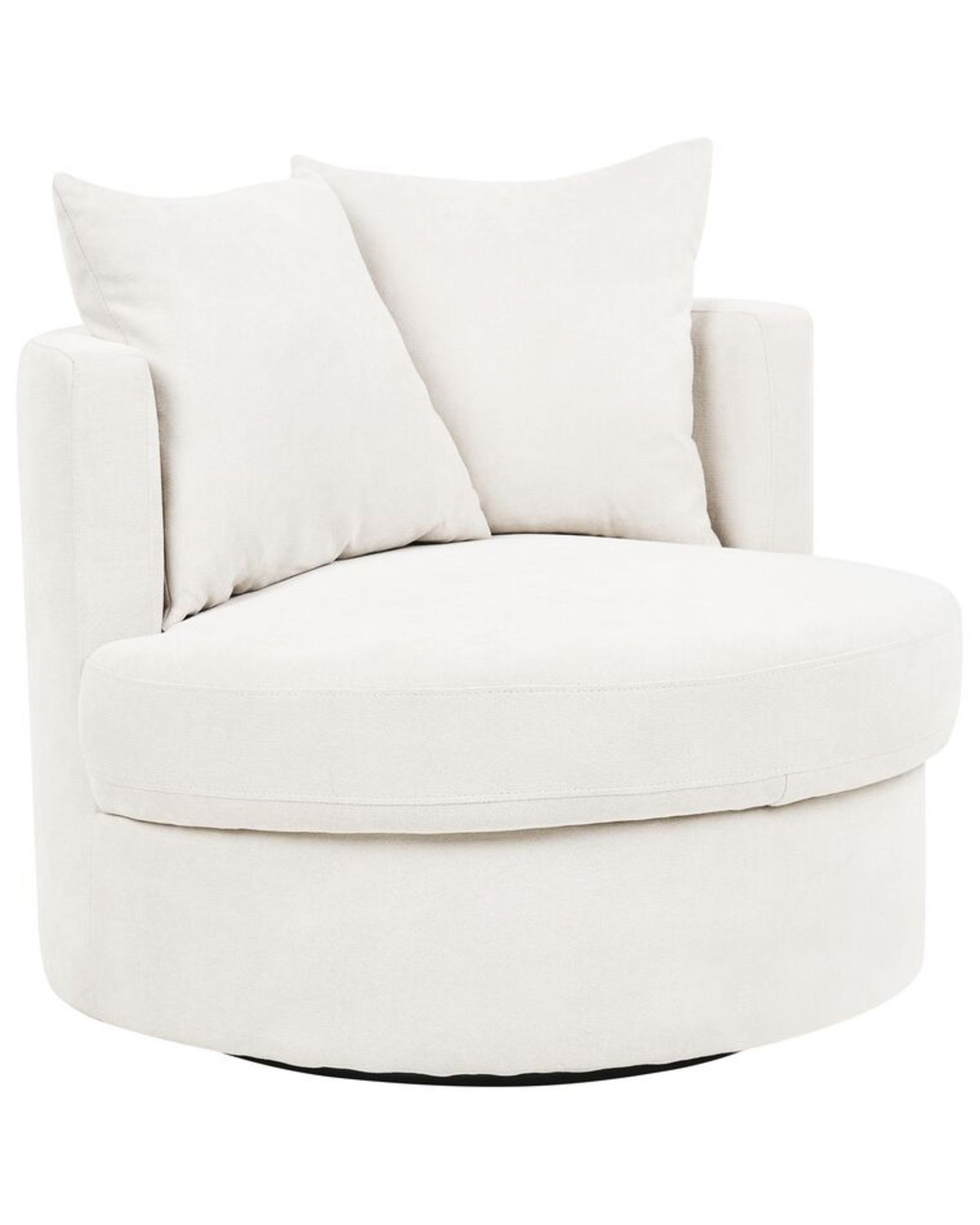 Dalby Swivel Fabric Armchair Light Beige. - R14. RRP £465.99. Elevate your space with this modern - Image 2 of 2