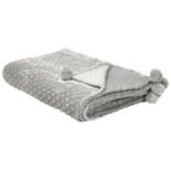 Samur Blanket 200 x 220 cm Light Grey. - R13a.9. RRP £139.99. Fluffy and soft blanket is a perfect