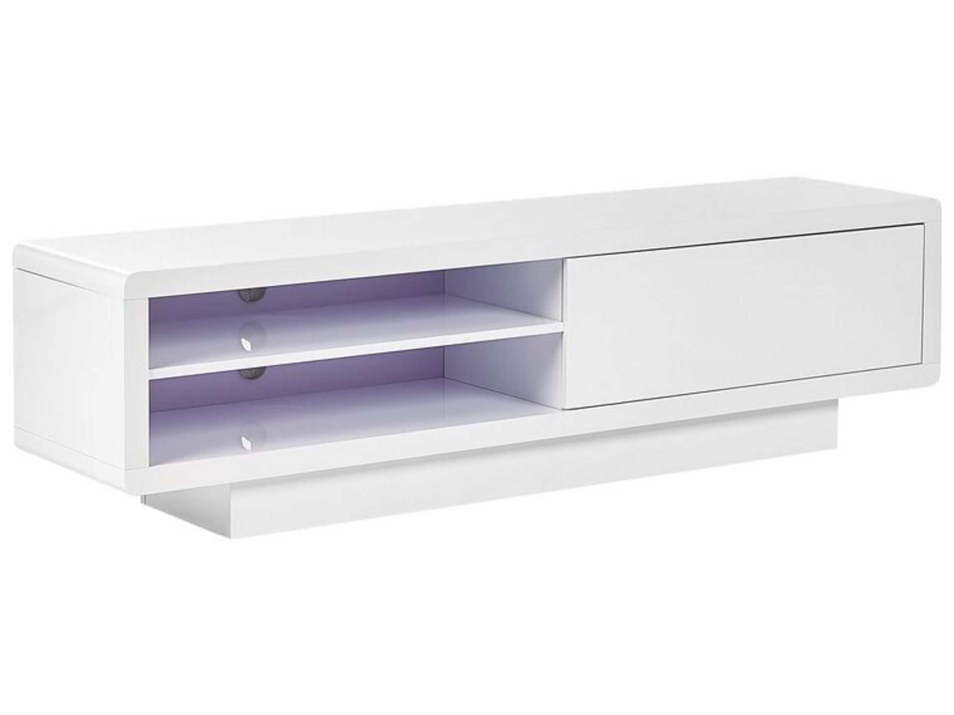 Antonic TV Stand White. - R13a.9. RRP £419.99. Make your living area stylish and functional with