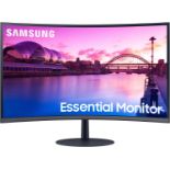 NEW & BOXED SAMSUNG S27C390EAU 27 Inch 75Hz Curved FHD Monitor. RRP £199. (R15). 27in LED display.