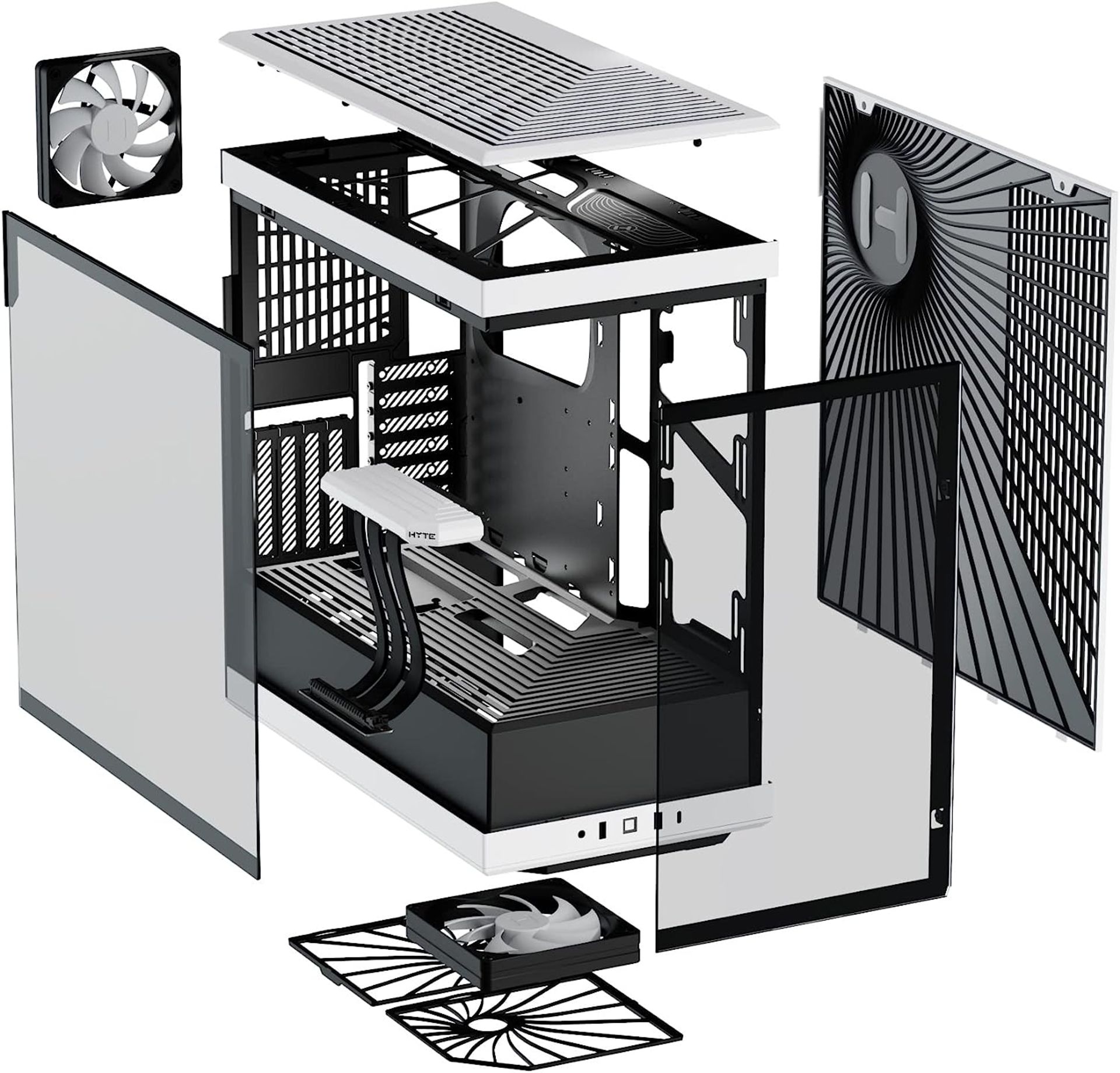 NEW & BOXED HYTE Y40 Mid-Tower ATX Case - Black & White. RRP £159.98. (R15R). The HYTE Y40 Mid-Tower - Bild 6 aus 6