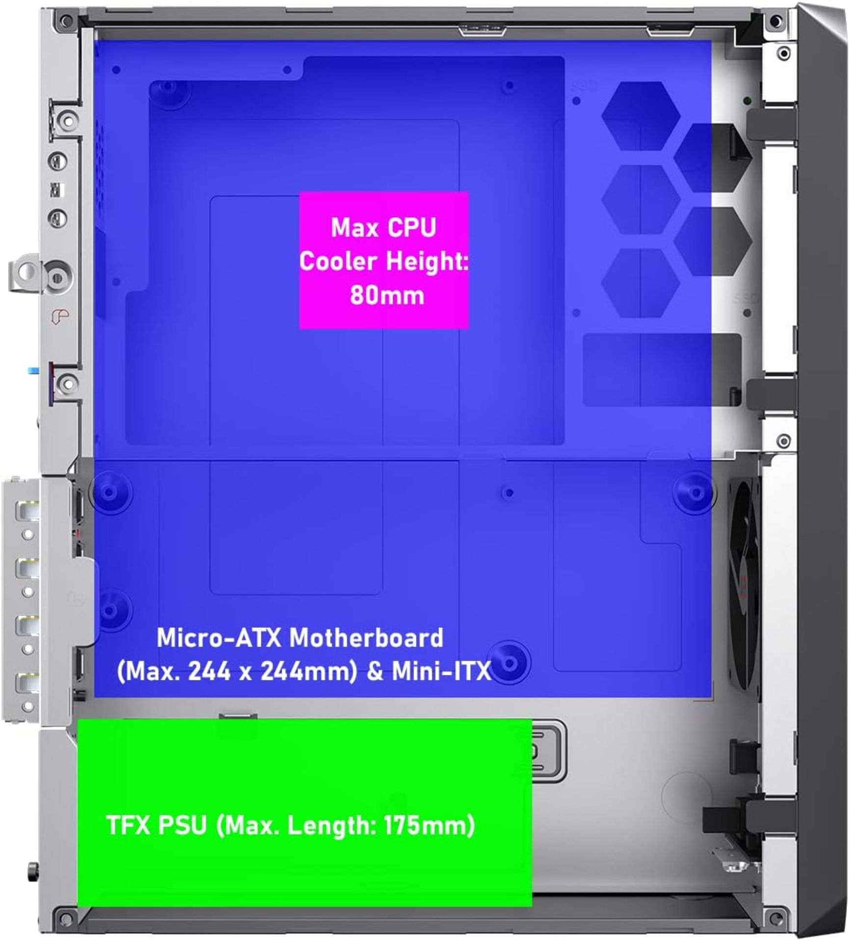 NEW & BOXED CIT S8-13 SFF Micro ATX Desktop Case. RRP £49.99. CiT S8-13 - A Micro-ATX 8.3 Litre - Bild 3 aus 7