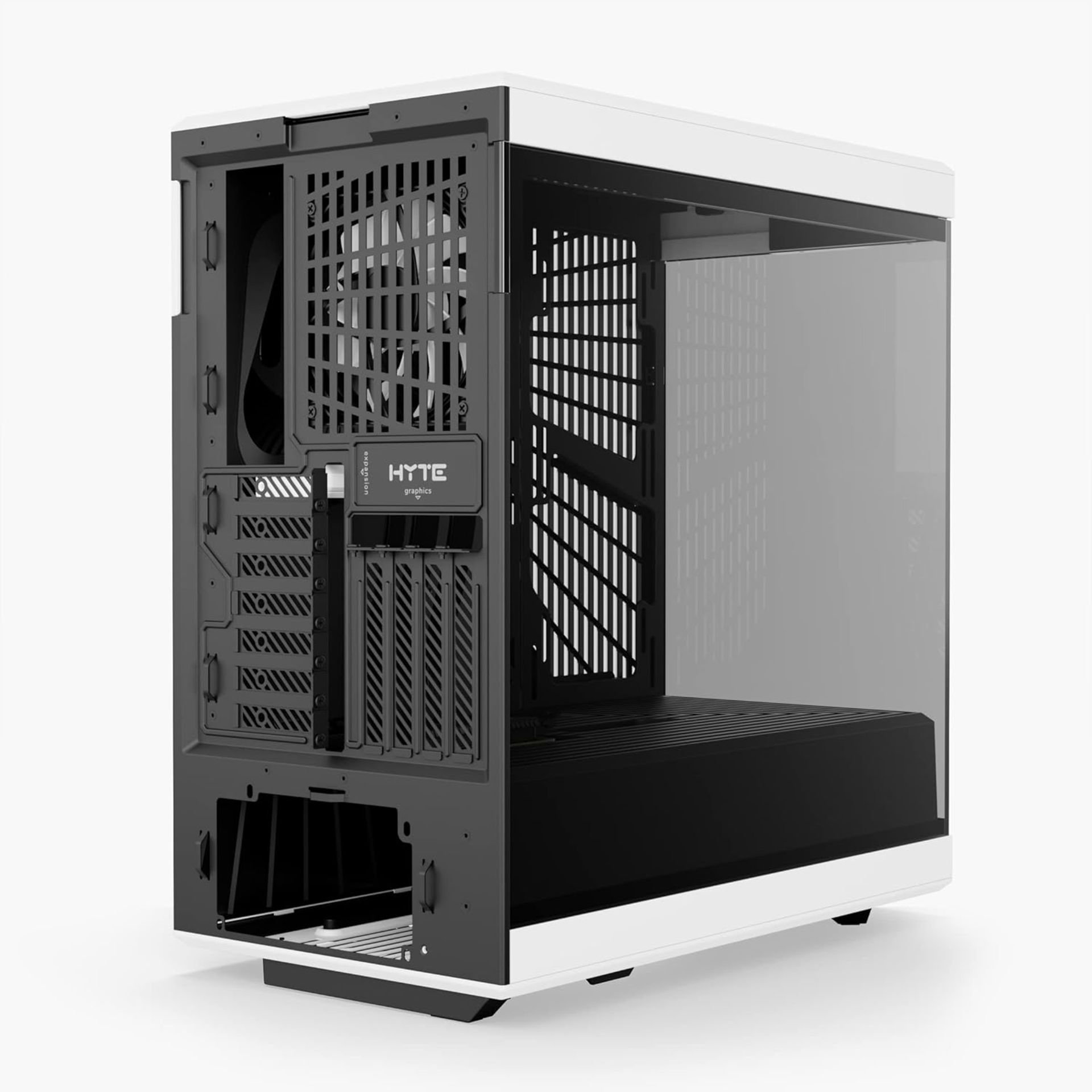 NEW & BOXED HYTE Y40 Mid-Tower ATX Case - Black & White. RRP £159.98. (R15R). The HYTE Y40 Mid-Tower - Image 5 of 6