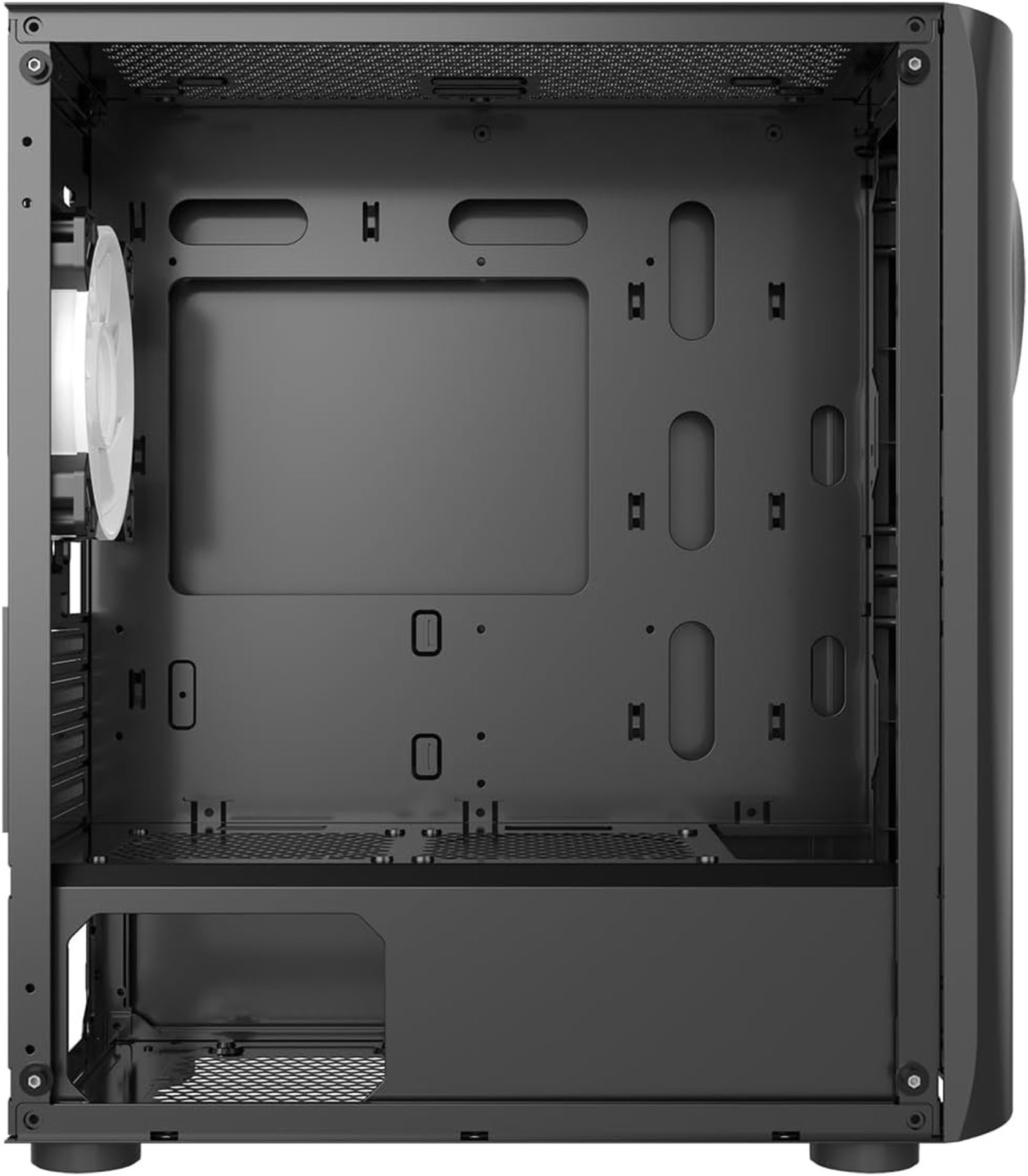 NEW & BOXED CIT Quake ARGB Micro-ATX PC Gaming Case - BLACK. RRP £44.99. Stylish Micro-ATX Gaming - Image 4 of 5