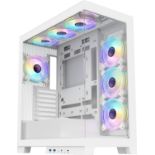 NEW & BOXED CIT Diamond XR Mid Tower PC Case With 7 Fans - WHITE. RRP £99.99. If you want a sharp-