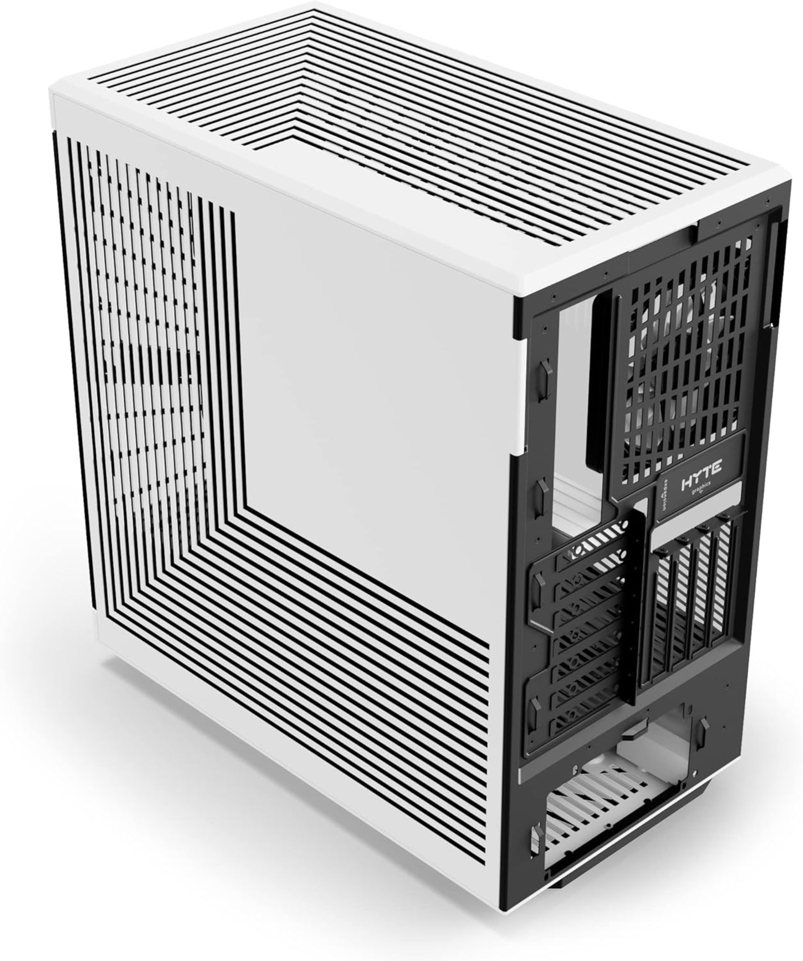 NEW & BOXED HYTE Y40 Mid-Tower ATX Case - Black & White. RRP £159.98. (R15R). The HYTE Y40 Mid-Tower - Image 3 of 6