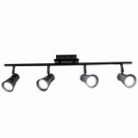 Black Nickel 4 Bar GU10 Ceiling Spotlight - ER26