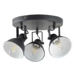 Alfie 3 Lamp Spotlight Plate - Grey - ER26
