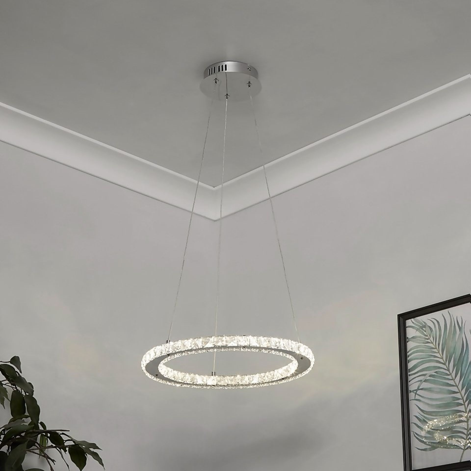 Homebase Atlanta LED Crystal Pendant Light - ER24