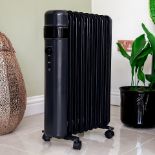 TCP Smart Wifi Portable Free-Standing Oil 9 Finned Radiator Black 2000W - ER26