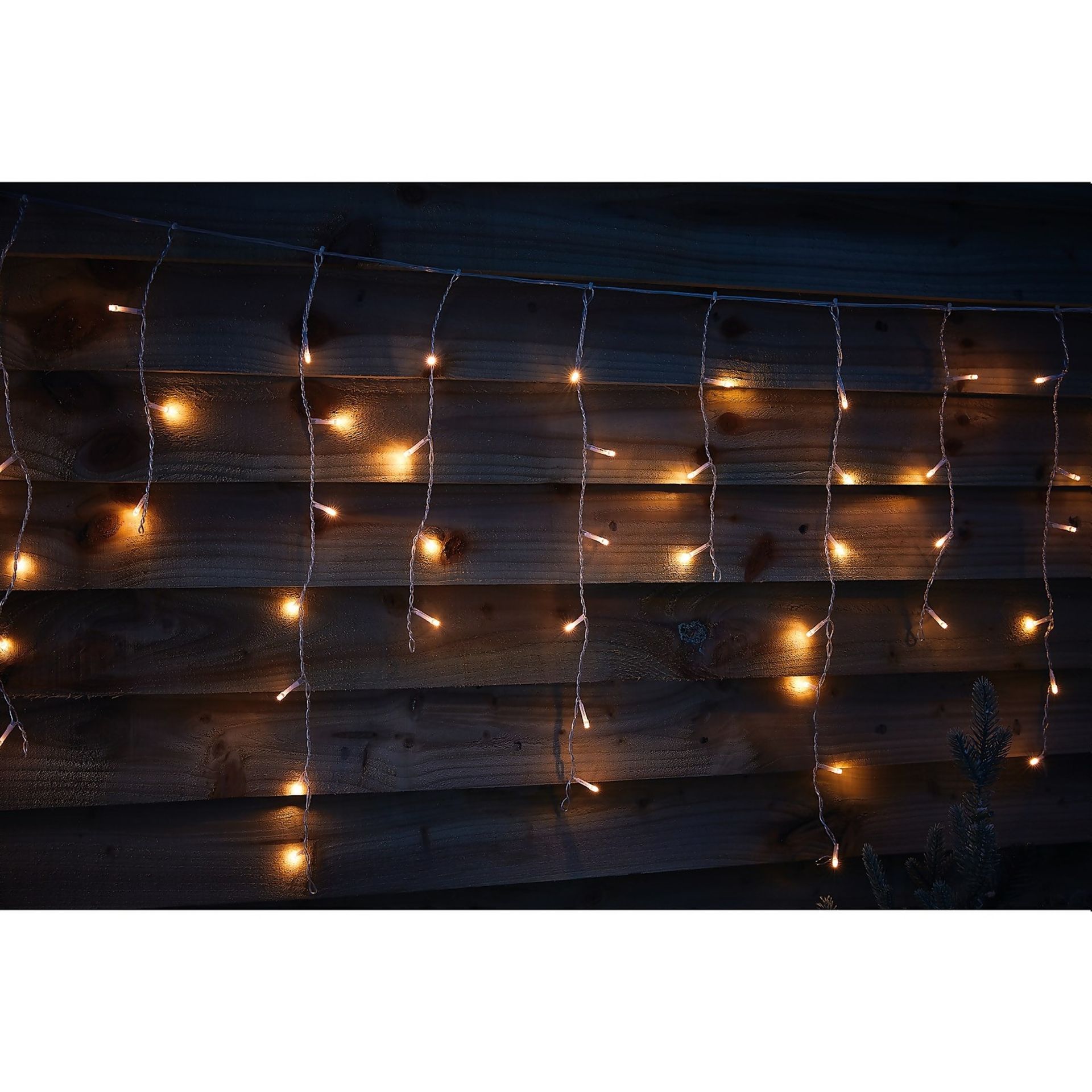 480 LED Timer Icicle String Christmas Lights - Warm White - ER26