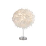 Hattie Feather Table Lamp - White - ER29
