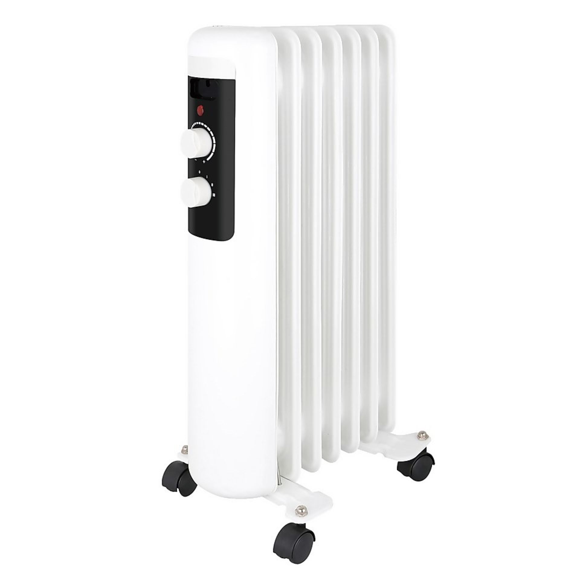 Homebase Oil Filled Radiator With 7 Fin Design in White - 1500W - ER26