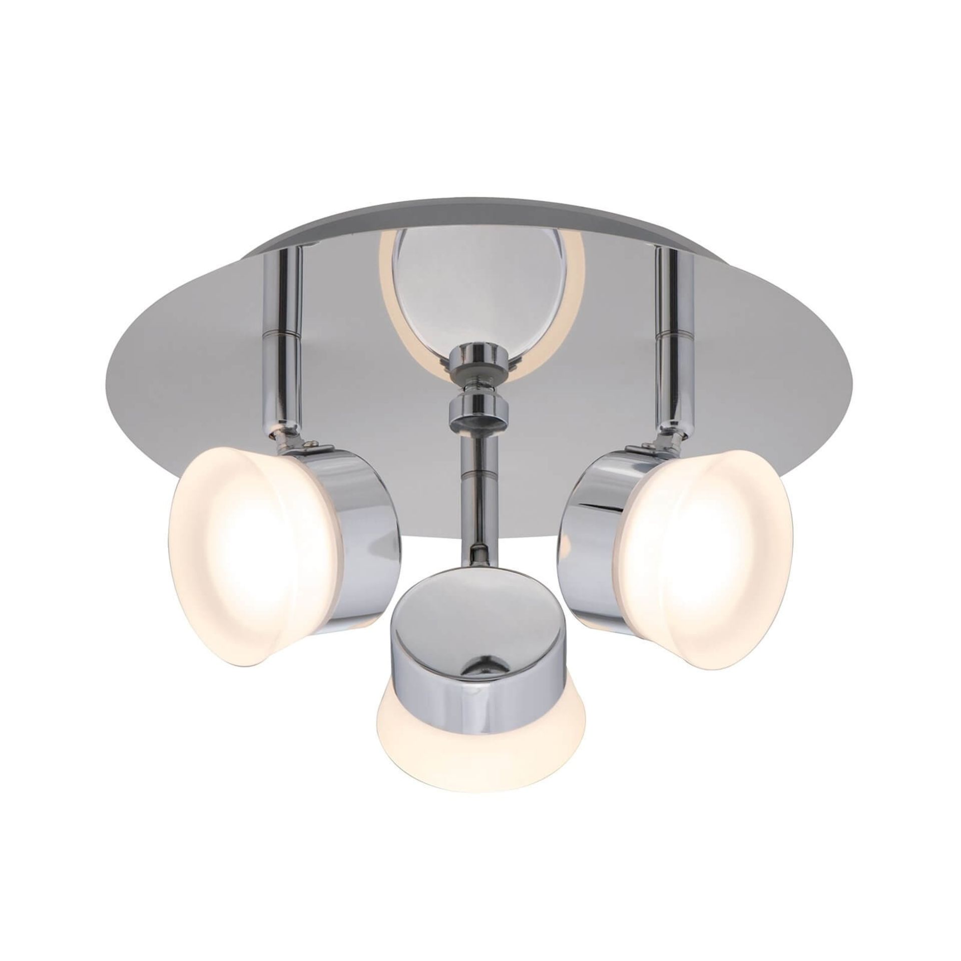 Paisley LED Bathroom Round Plate Spotlight - 3 X 4.5W - ER25