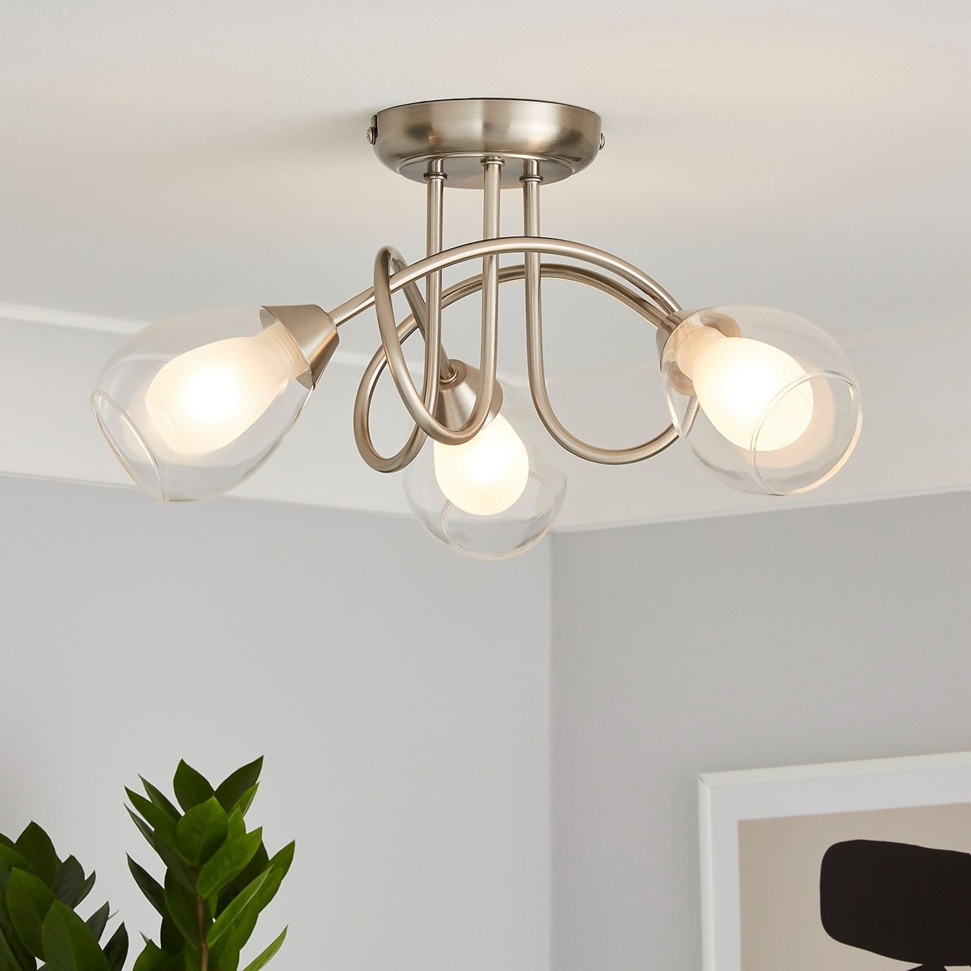 Altrincham 3 Light Flush Ceiling Fitting - ER25