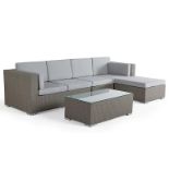Amalfi Rattan 4 Seater Sofa & Footstool *Only Contains 1/3 Box* - ER32