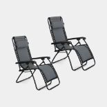 2 Reclining Zero Gravity Canopy Chairs - ER33