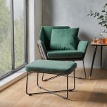 Grey Chair With Footstool *Grey and not Green like in Picture* - ER23