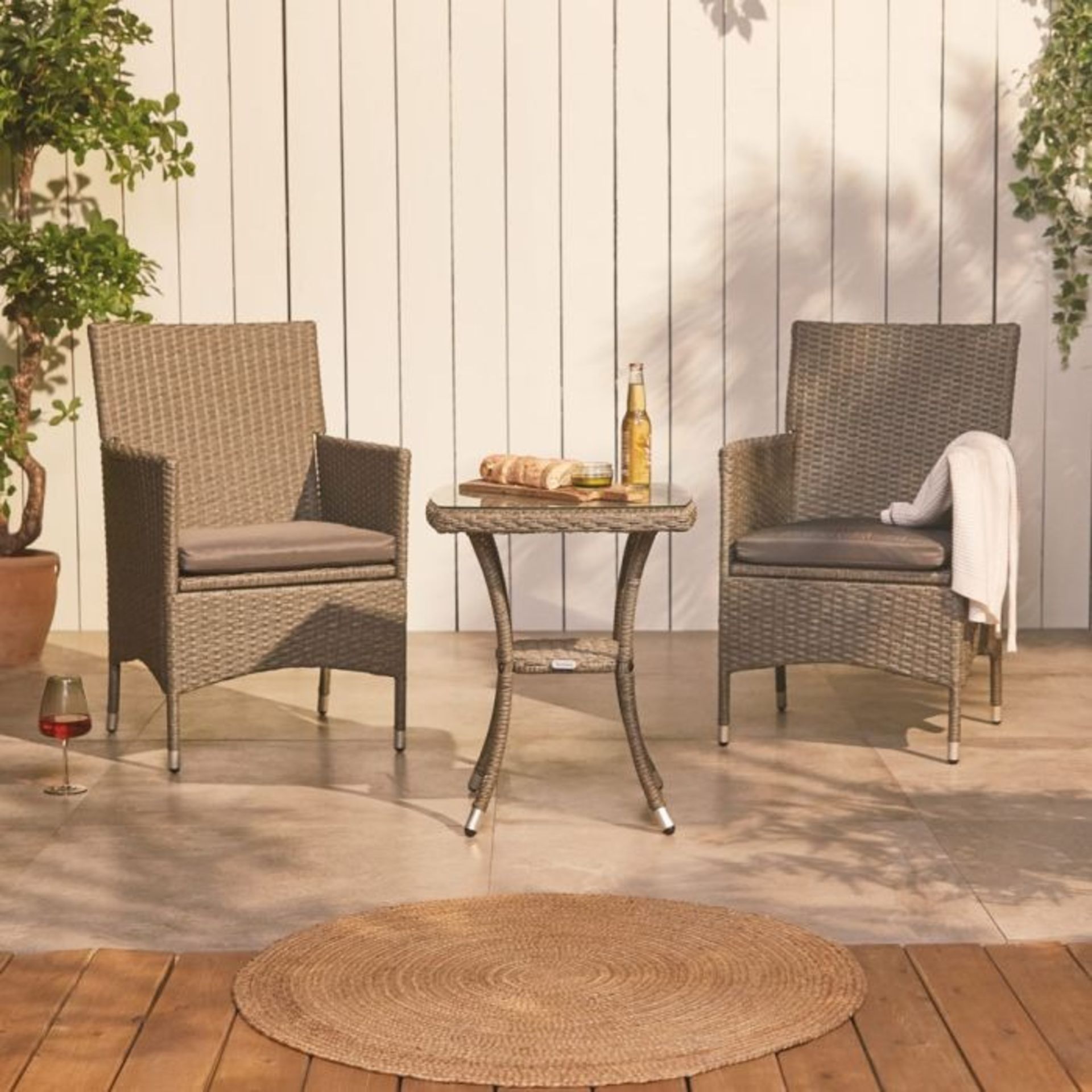 Rattan Bistro Set – Patio Table And Chairs - ER39