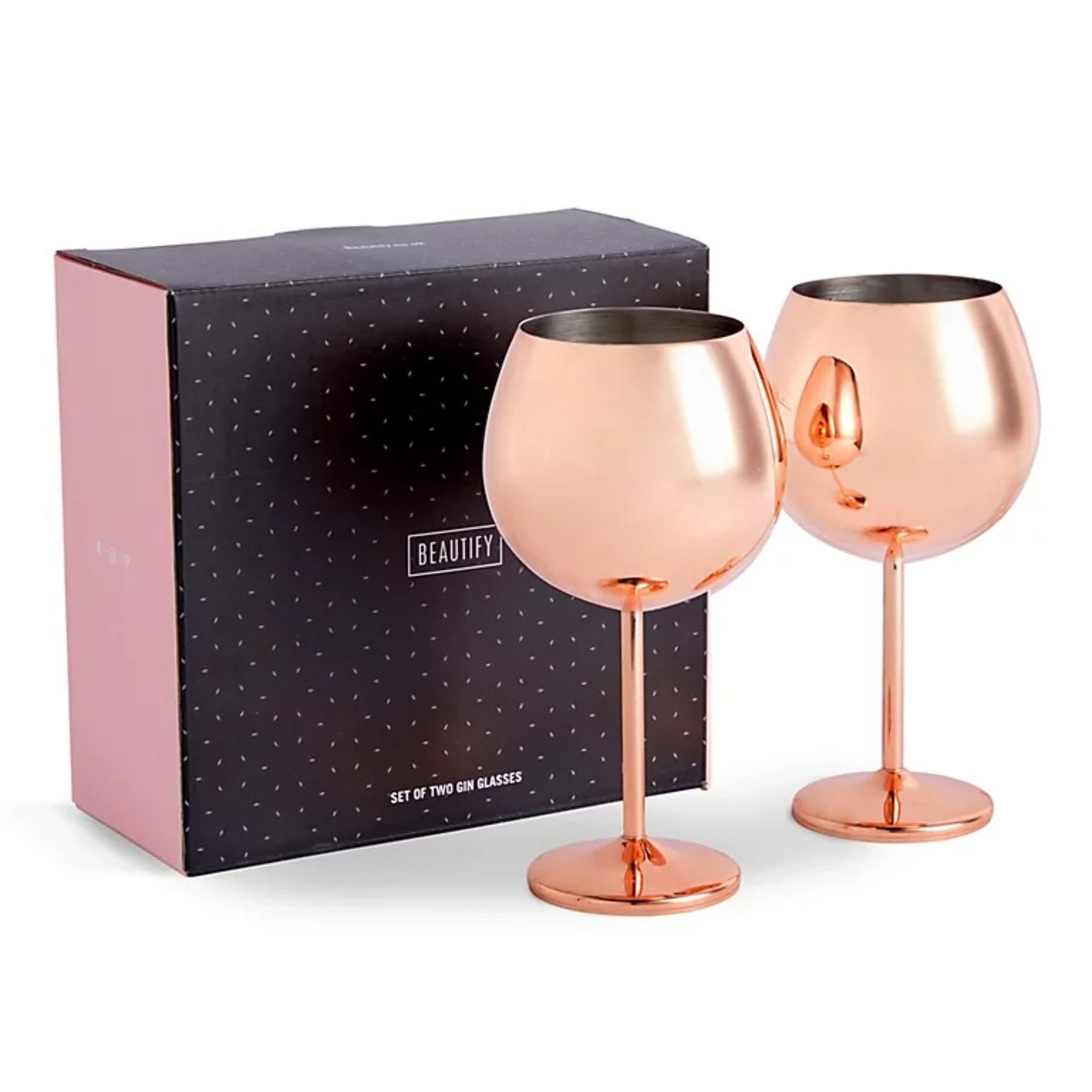 Beautify Rose Gold Gin Glass Set - ER32
