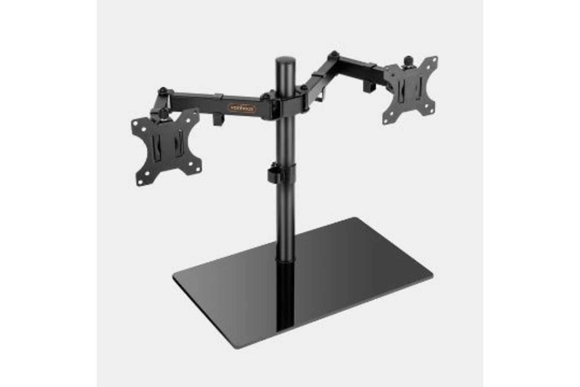 Dual Monitor Stand With Glass Base - ER23