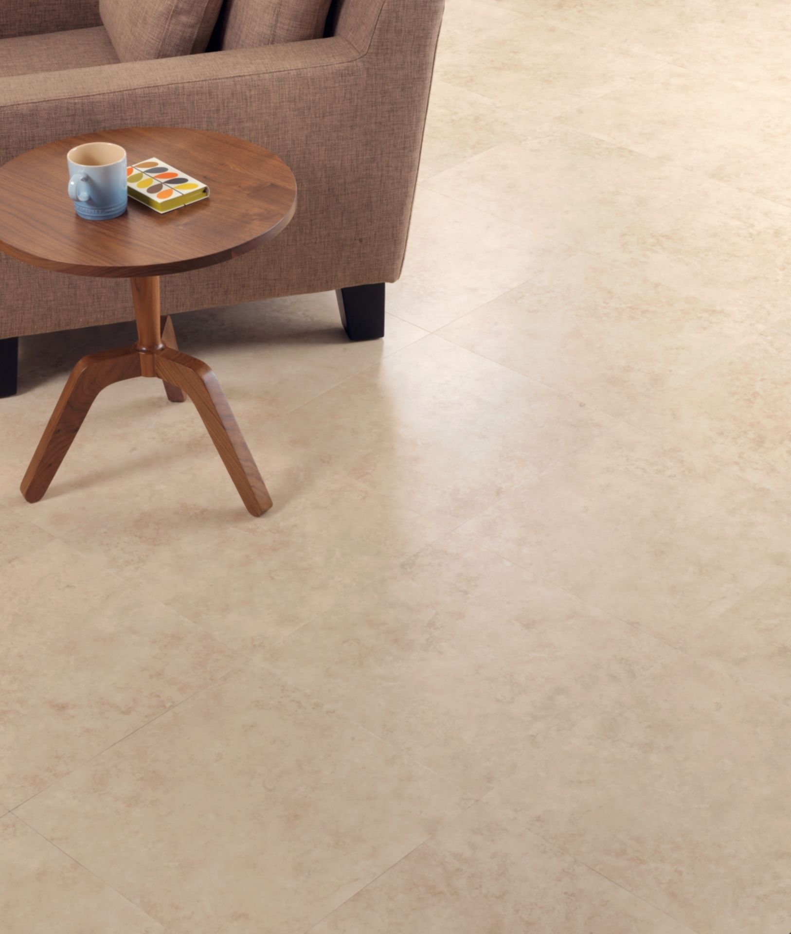 36x BRAND NEW AMTICO Spacia Crema Travertine 304.8mm x 304.8mm Flooring - 27 PACK (2.5m2). RRP £52.