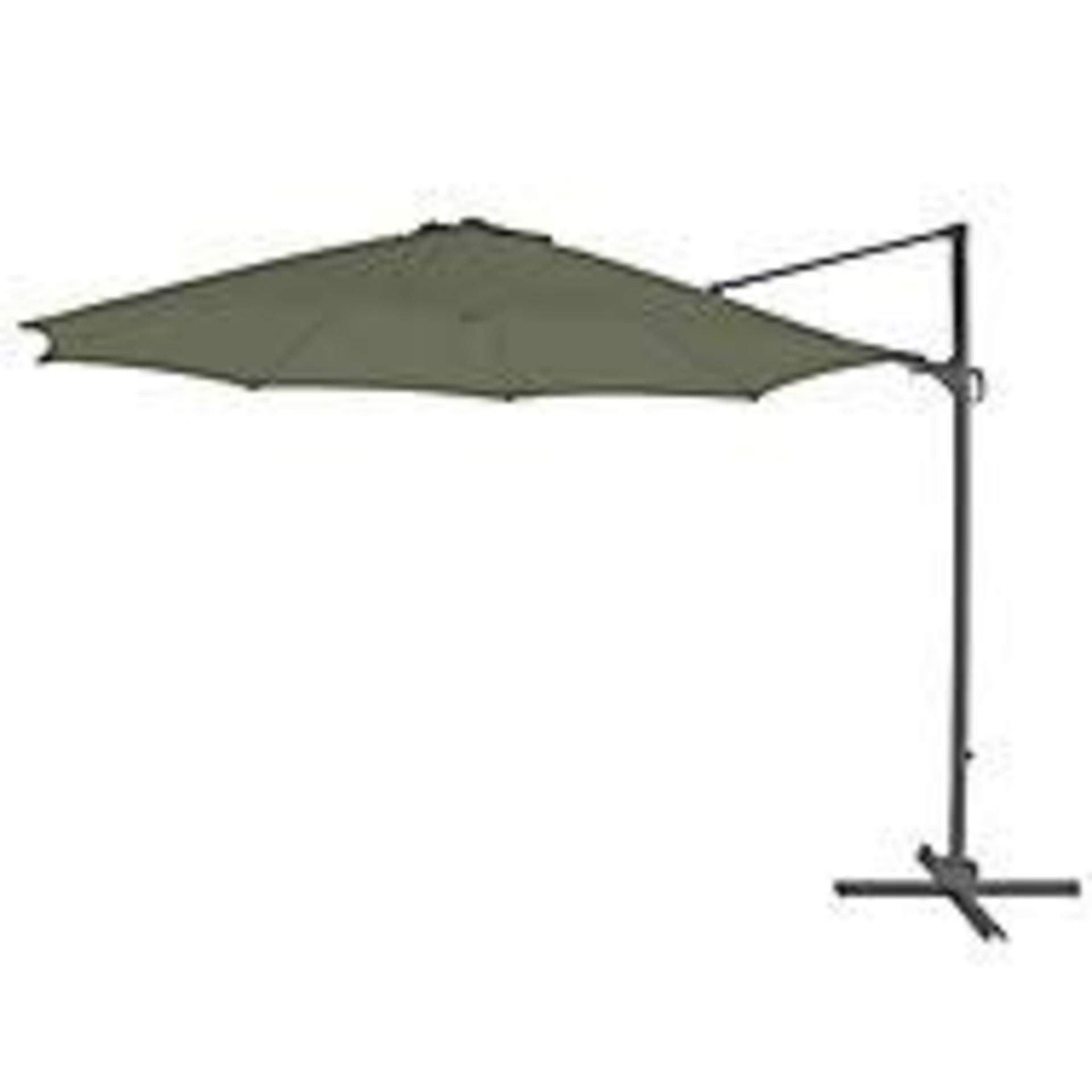 GoodHome Kalanga 2.5m Sand Overhanging parasol | . - R13a.12.