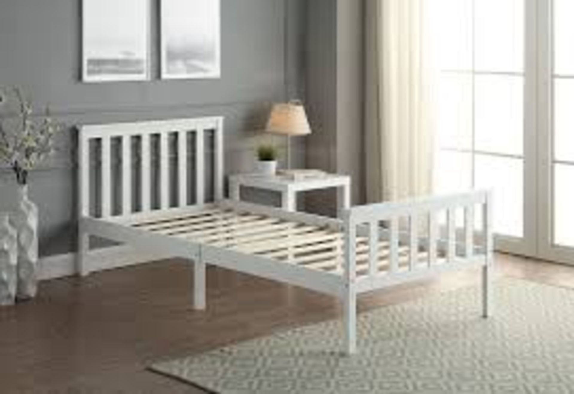 dSingle Bed Frame White Solid Wood In White . - R13a.13.