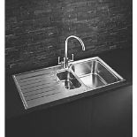 FRANKE ASCONA 1.5 BOWL STAINLESS STEEL INSET SINK 1000MM X 510MM. -R14.13.