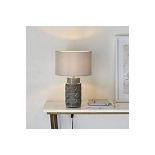 3 x Harbour Studio Viola Imprinted Matt Grey Table Light. - R14.10. This elegant Viola grey table