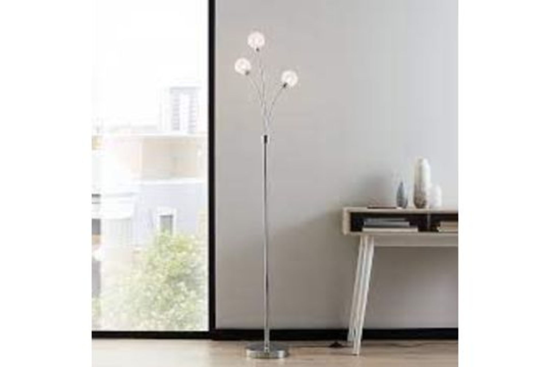 GoodHome Phaidros Chrome effect Floor light. - R14.10