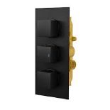 NES Home Orta Square 3 Dial 2 Outlet Black Matt Concealed. - R14.9.