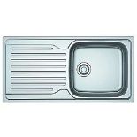 FRANKE ANTEA 1 BOWL STAINLESS STEEL REVERSIBLE INSET SINK & DRAINER STAINLESS STEEL 1000MM X