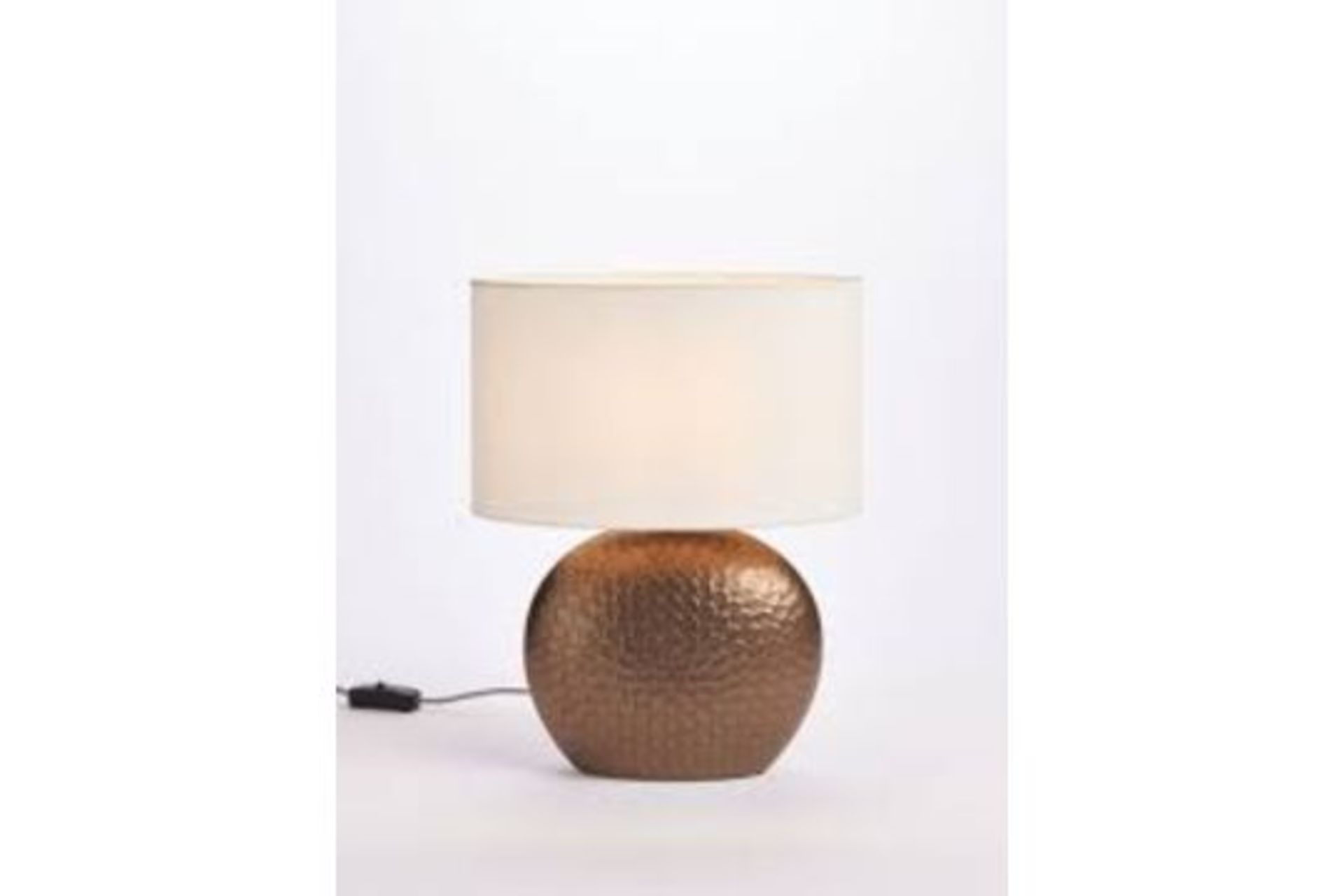 John Lewis Alexander Ceramic Table Lamp, Matt Pewter. - PW.