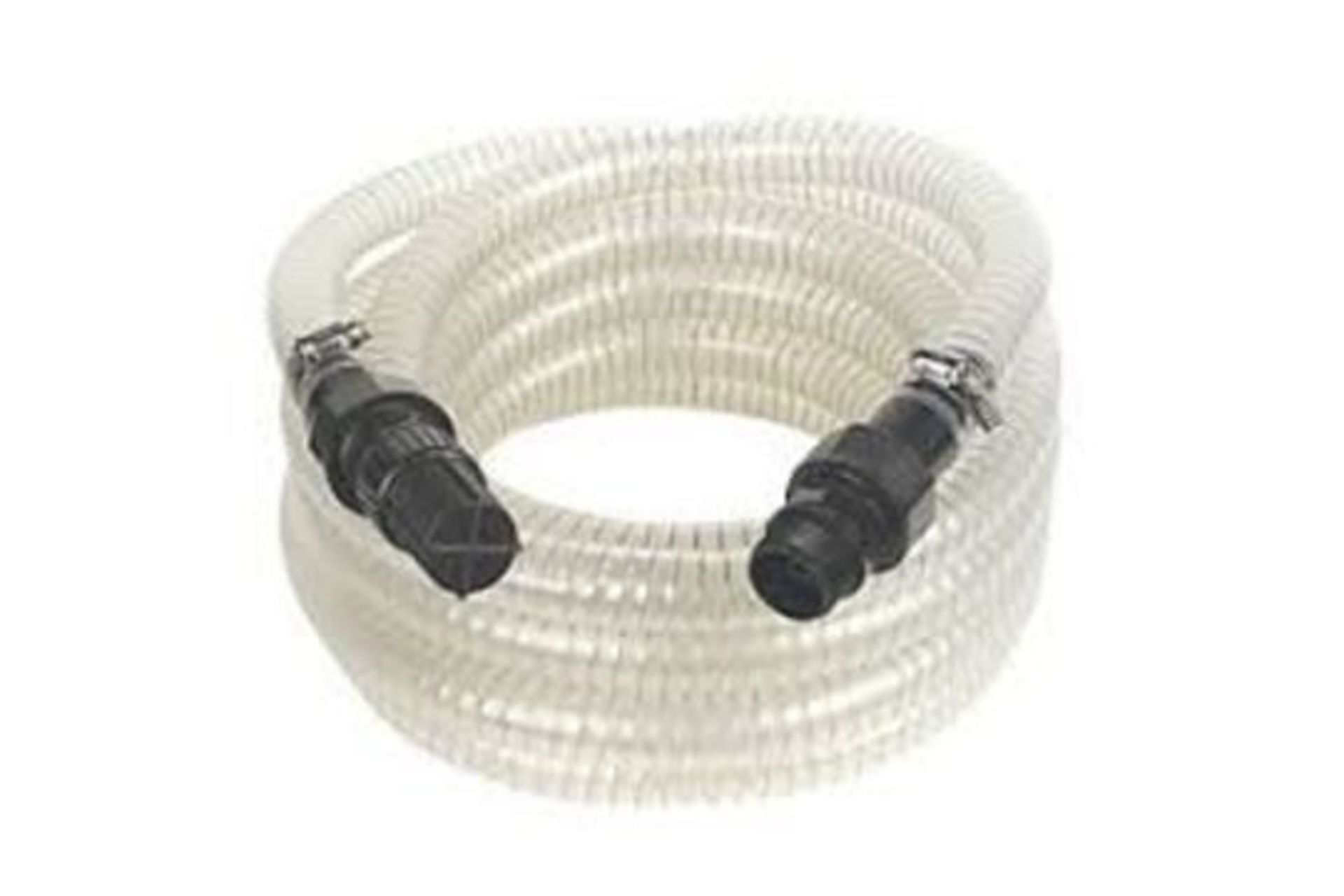 Reinforced Suction Hose with Filter Clear 7m x 1". - PW.