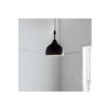 GoodHome Aulavik Black Pendant Ceiling Light, (Dia)220mm - R14.8. The concrete, bell shaped design