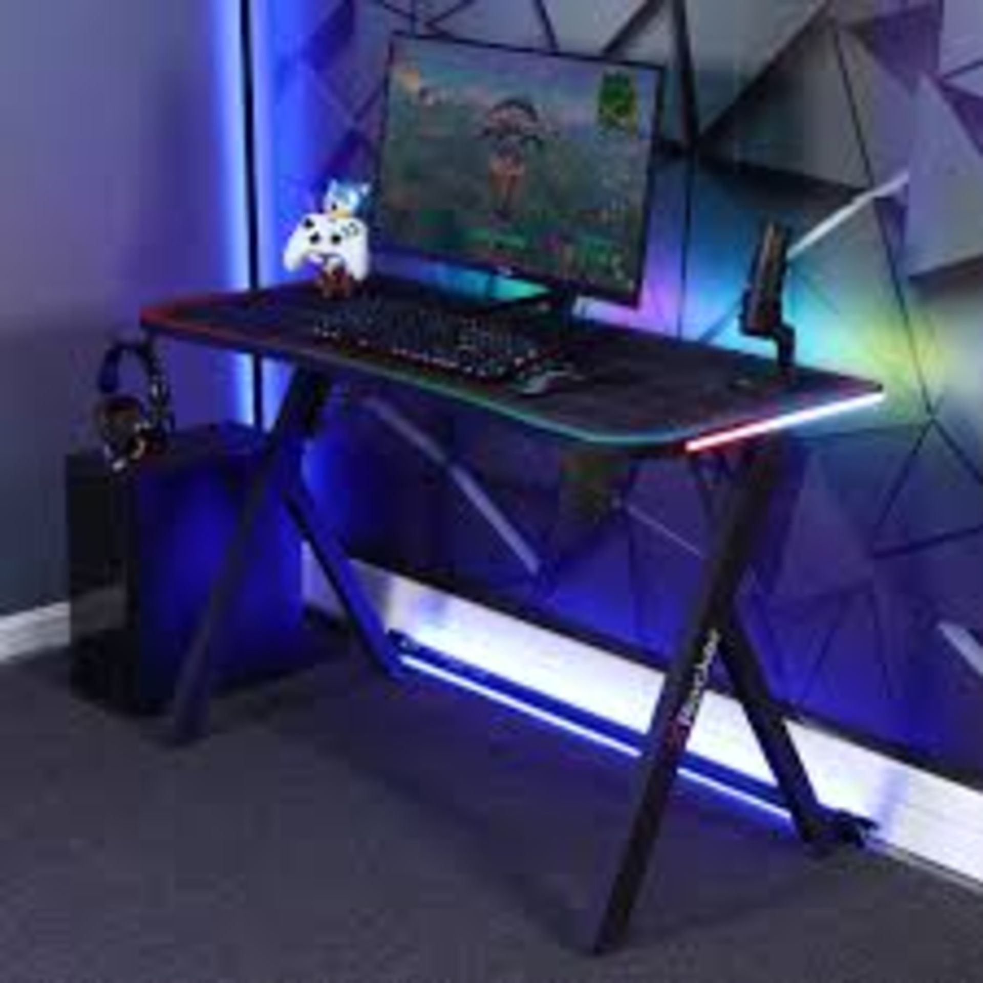 x Rocker Lumio RGB Gaming Desk. - R14.8. Take gaming to the next level with the Lumio RGB Gaming