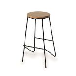 3 x GoodHome Maloux Black Bar stool. - R14.6.
