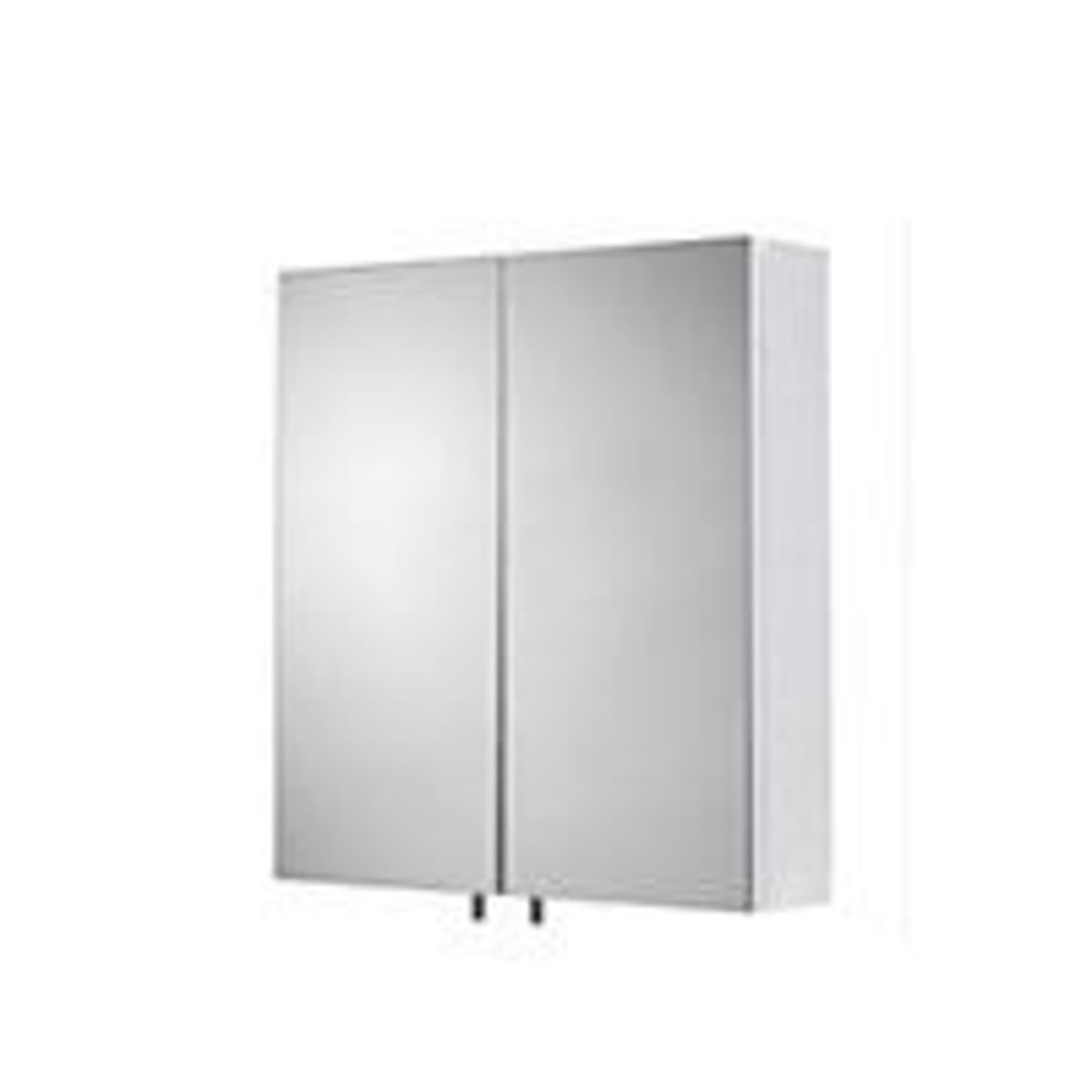 Croydex Cullen Gloss White Wall-mounted Double Bathroom Cabinet. - R14.2.