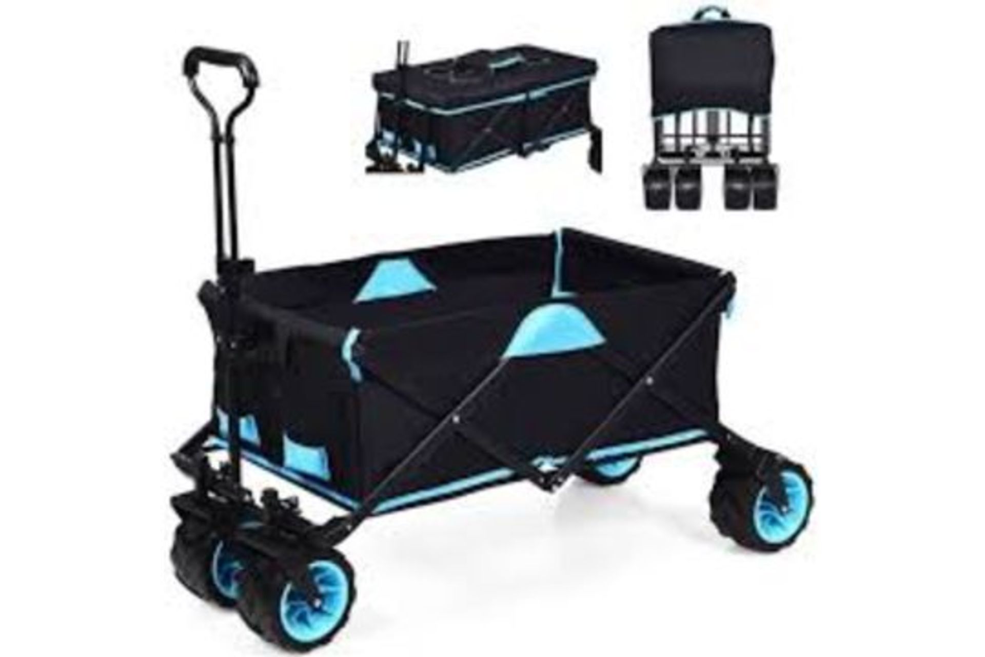 Folding Wagon Cart with Top Cover and Cup Holders. - R14.10. The folding wagon cart is equipped with