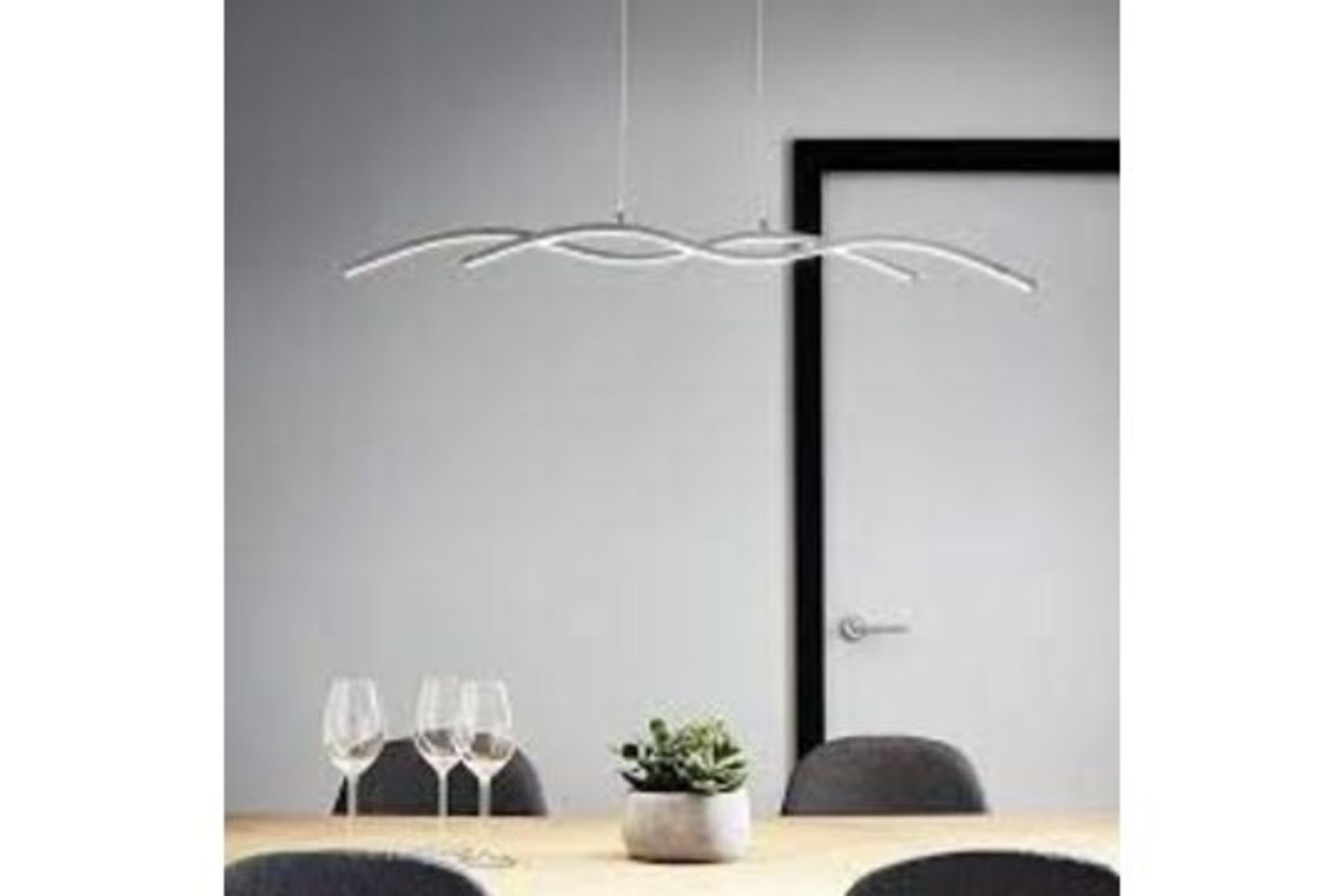 2 x GoodHome Alani Chrome effect 2 Lamp LED Pendant ceiling light. - R14.10