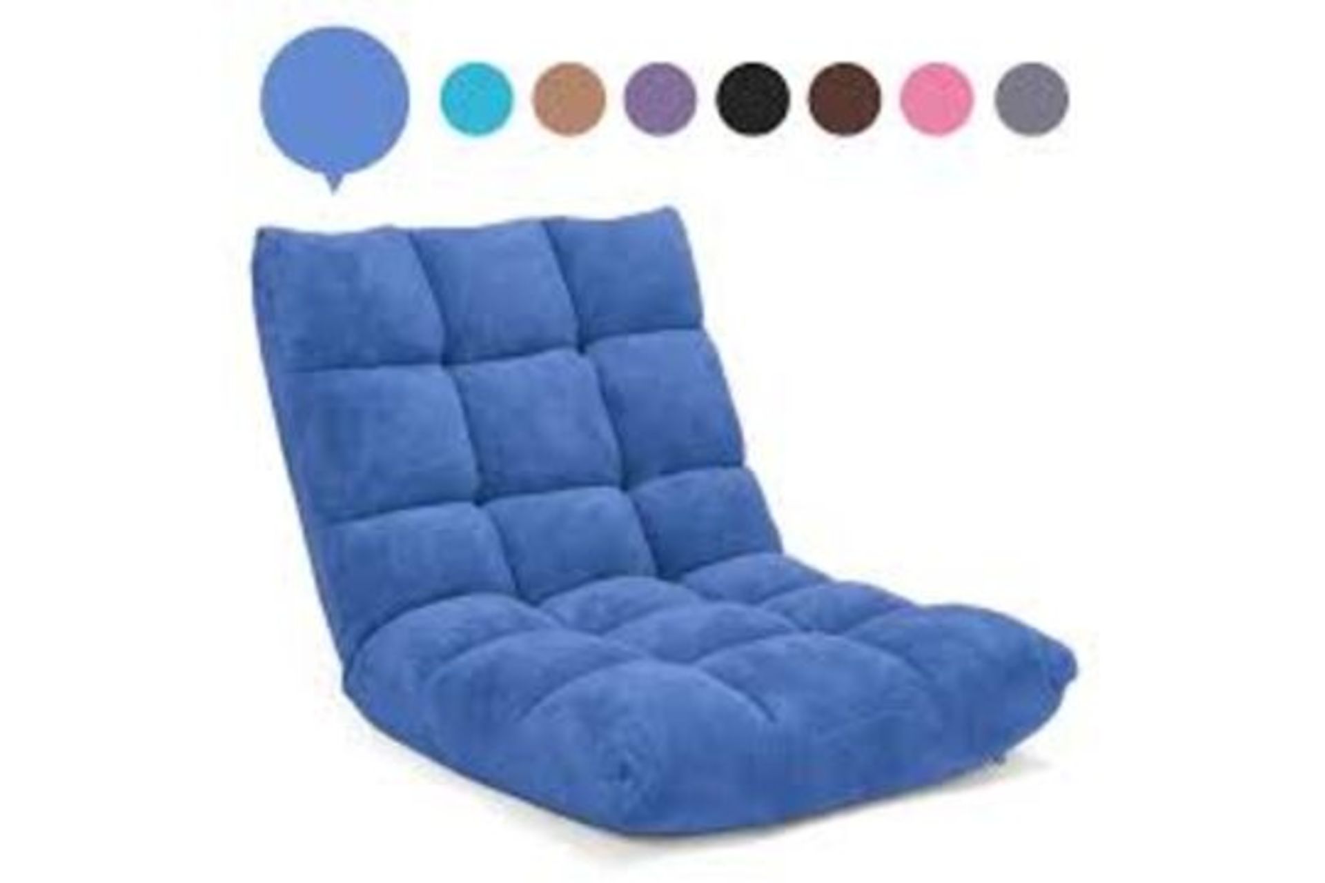 Coral Velvet Floor Gaming Chair with 14-Position Adjustable Back. - R14.10.