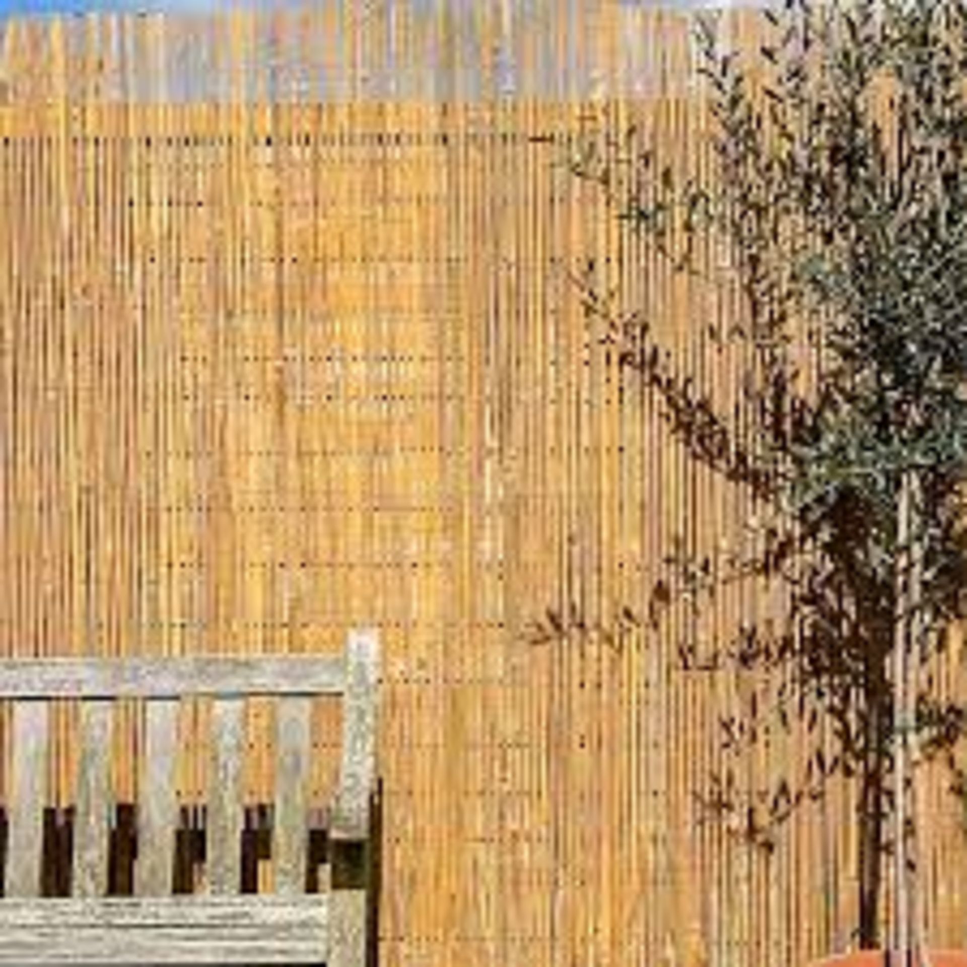 Bamboo Fencing Split Slat Screening Natural. - R13a.12. 1.8x3m.