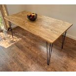 Dining Table with Hairpin Legs . - PW.